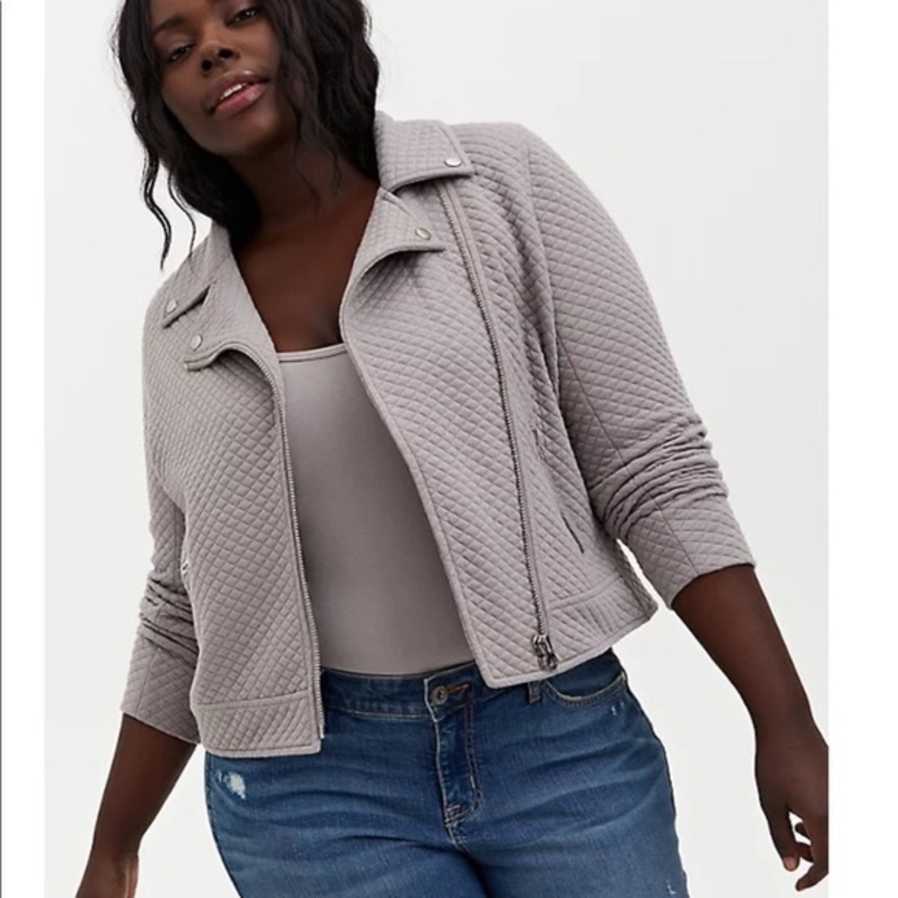 Torrid Quilted Gray Jacket